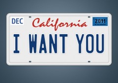 Nummernschild California I Want You